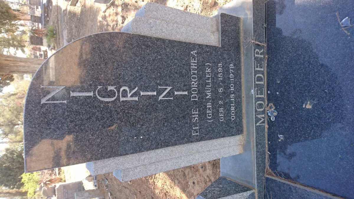 NIGRINI Lukas Marthinus 1885-1958 &amp; Elsie Dorothea MÜLLER 1893-1979