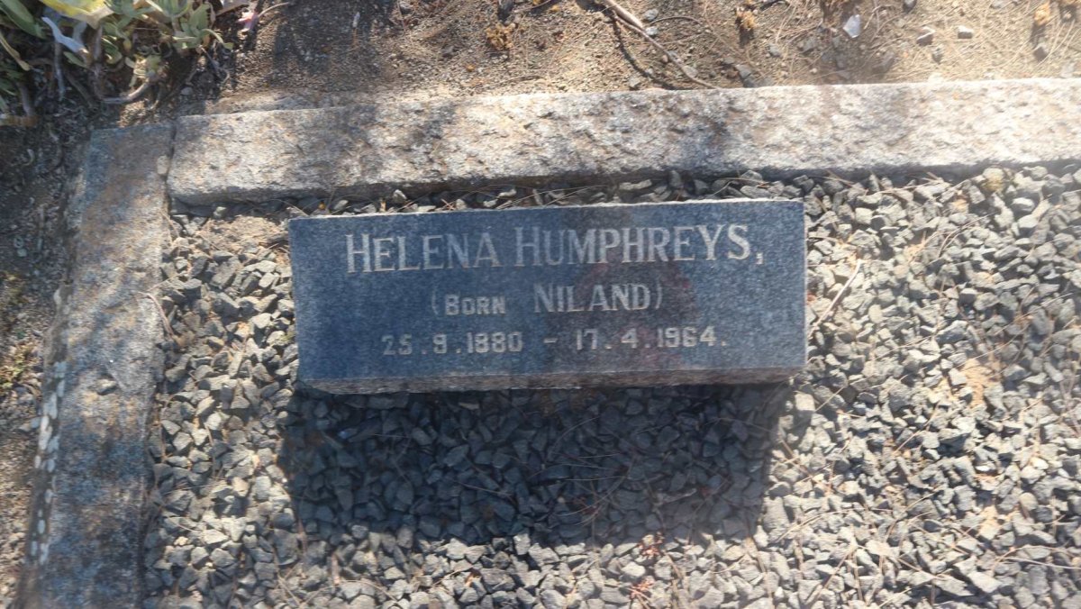HUMPHREYS Helena nee NILAND 1880-1964