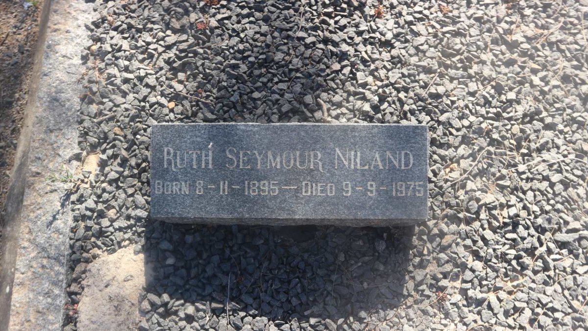NILAND Ruth Seymour 1895-1975