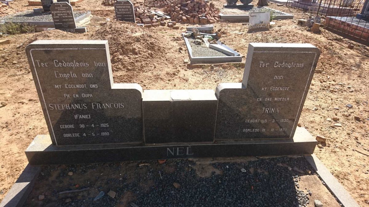 NEL Stephanus Francois 1925-1990 &amp; Trina 1930-1977