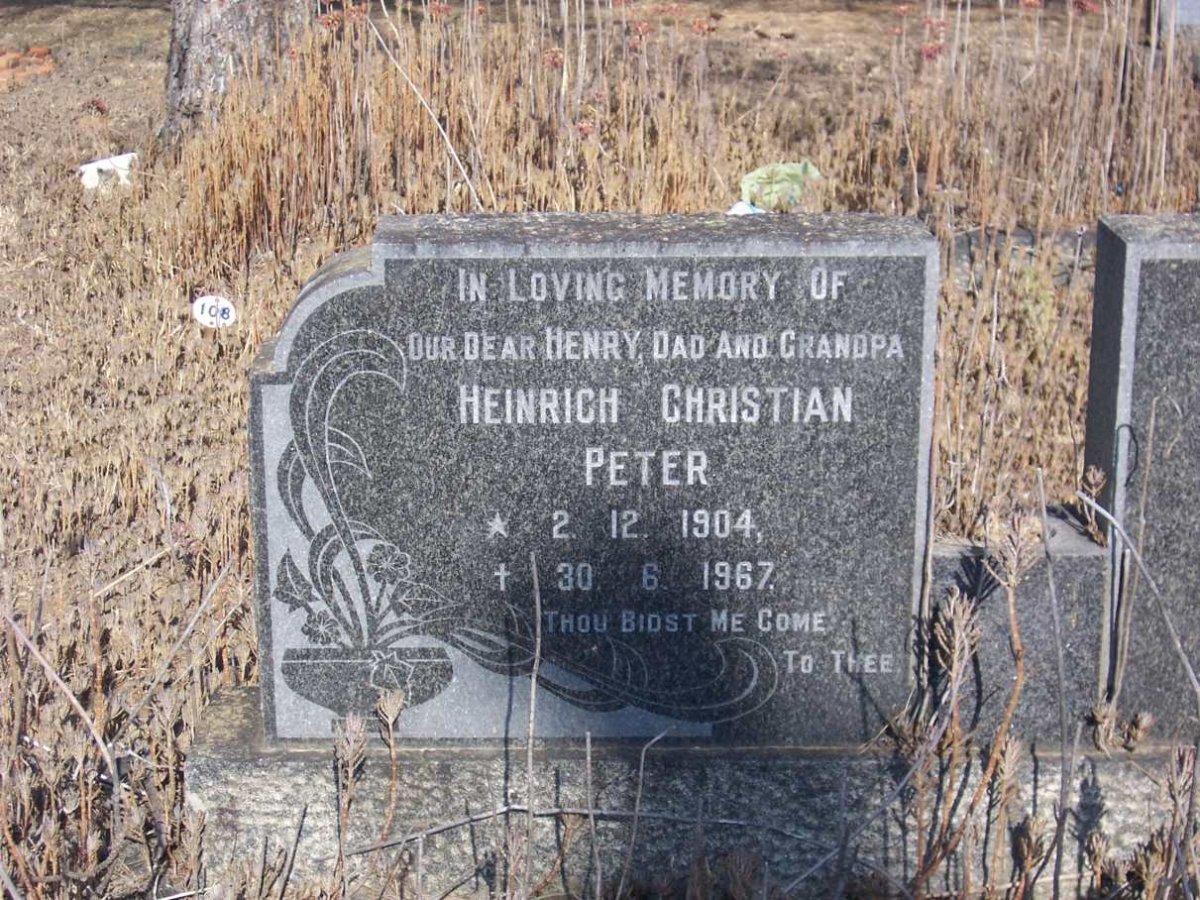 PETER Heinrich Christian 1904-1967