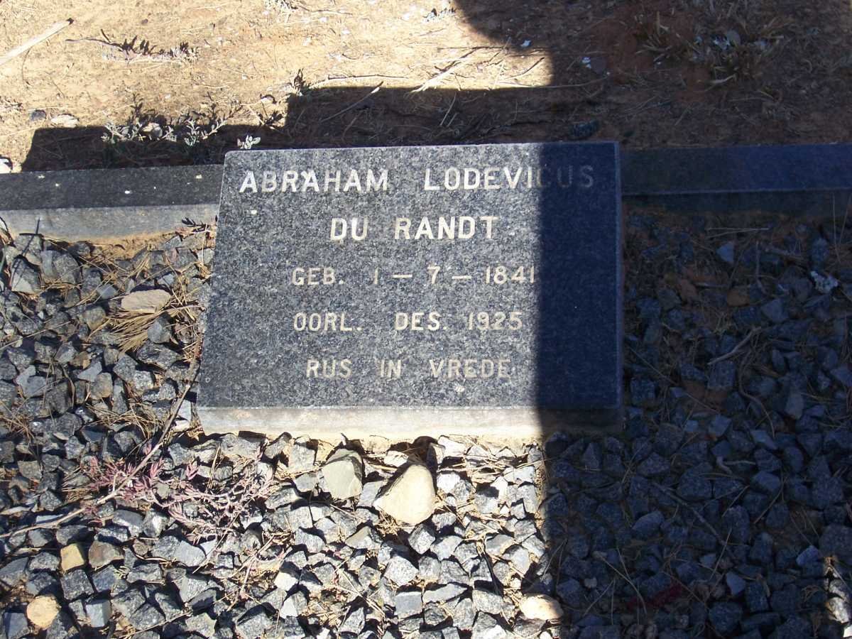 RANDT Abraham Lodevicus, du 1841-1925