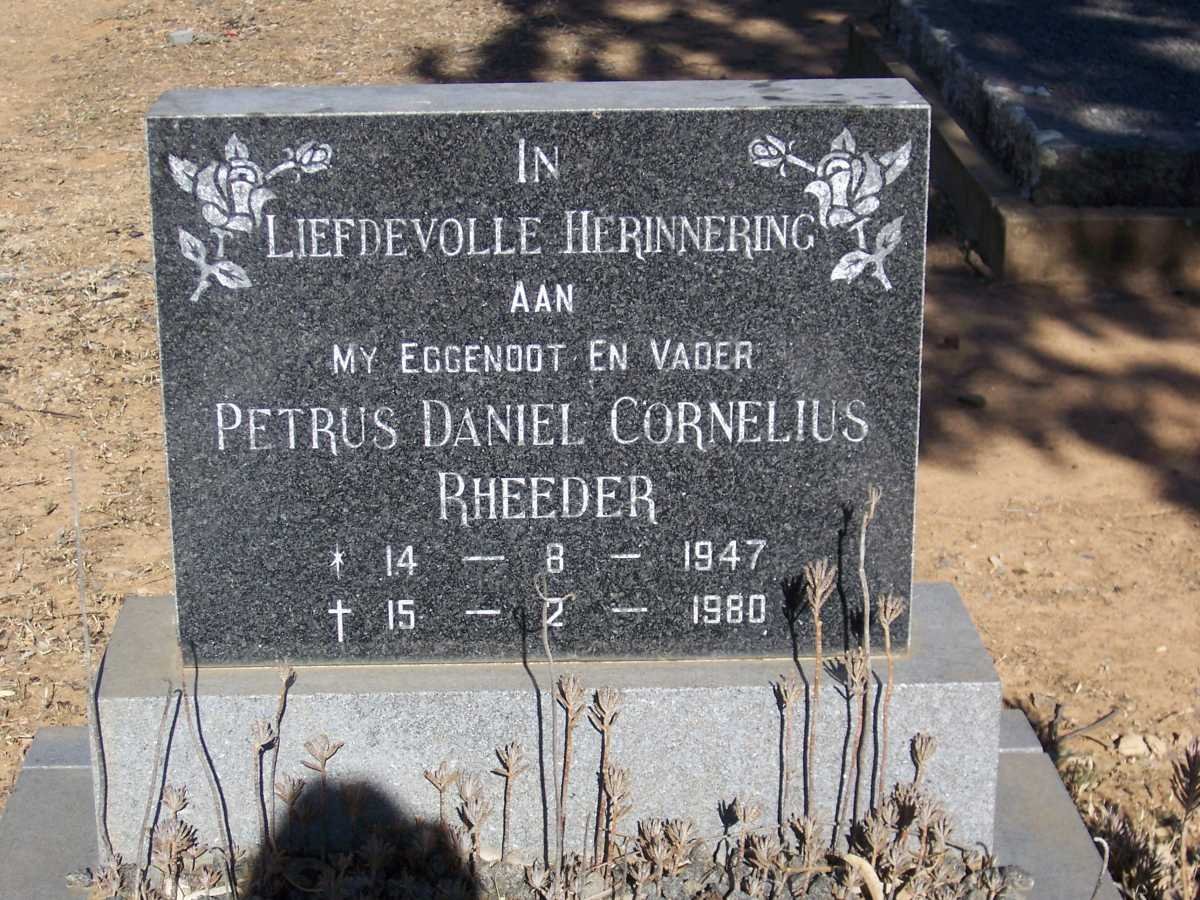 RHEEDER Petrus Daniel Cornelius 1947-1980