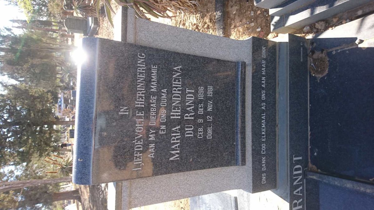RANDT Maria Hendriena, du 1896-1981