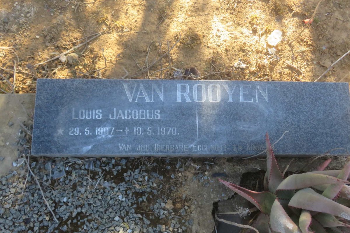ROOYEN Louis Jacobus, van 1907-1970