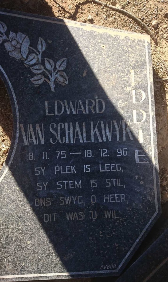 SCHALKWYK Edward, van 1975-1996