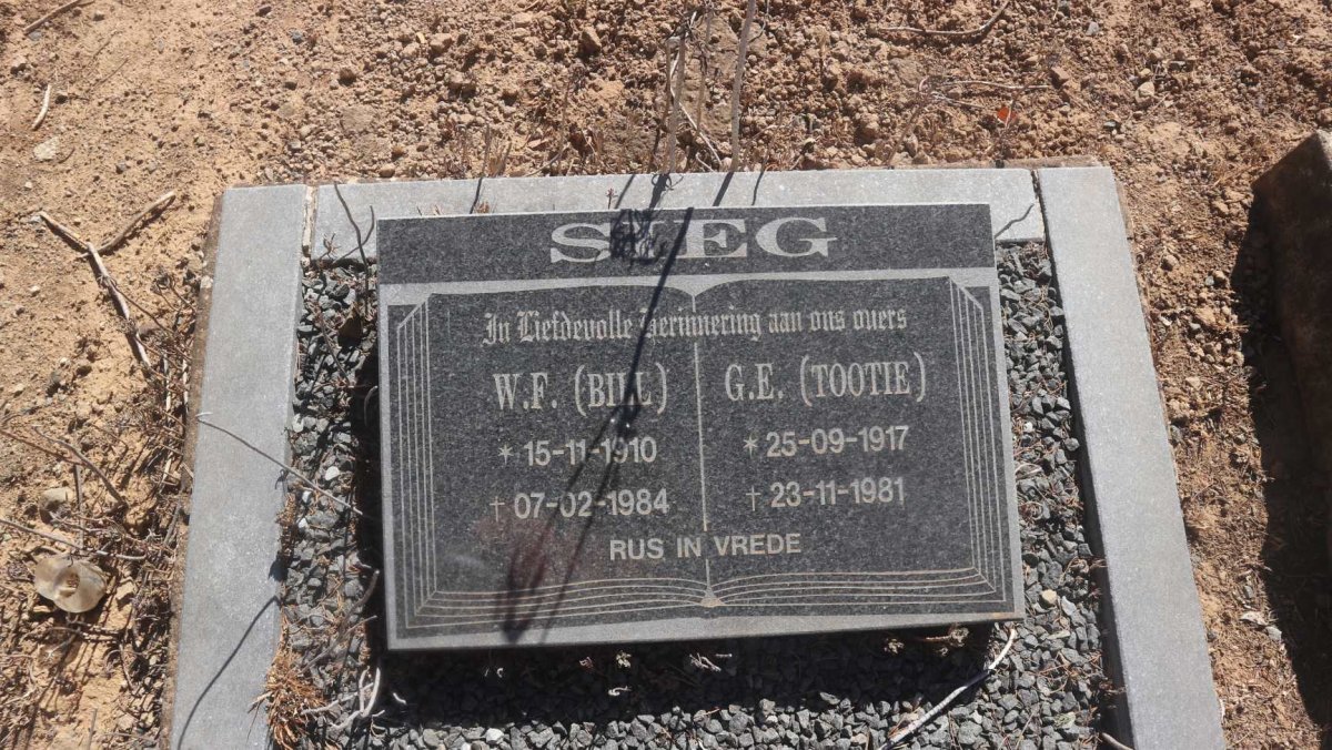 SIEG W.F. 1910-1984 &amp; G.E. 1917-1981