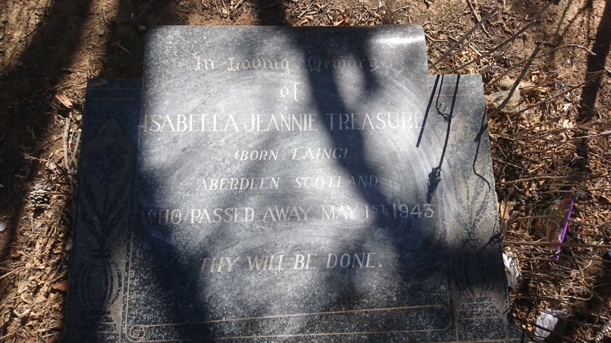 TREASURE Isabella Jeannie nee LAING -1943