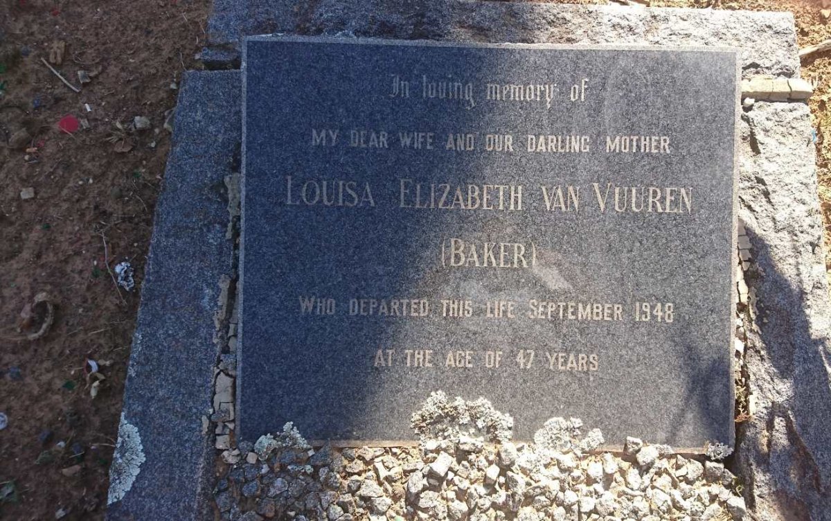 VUUREN Louisa Elizabeth, van nee BAKER -1948
