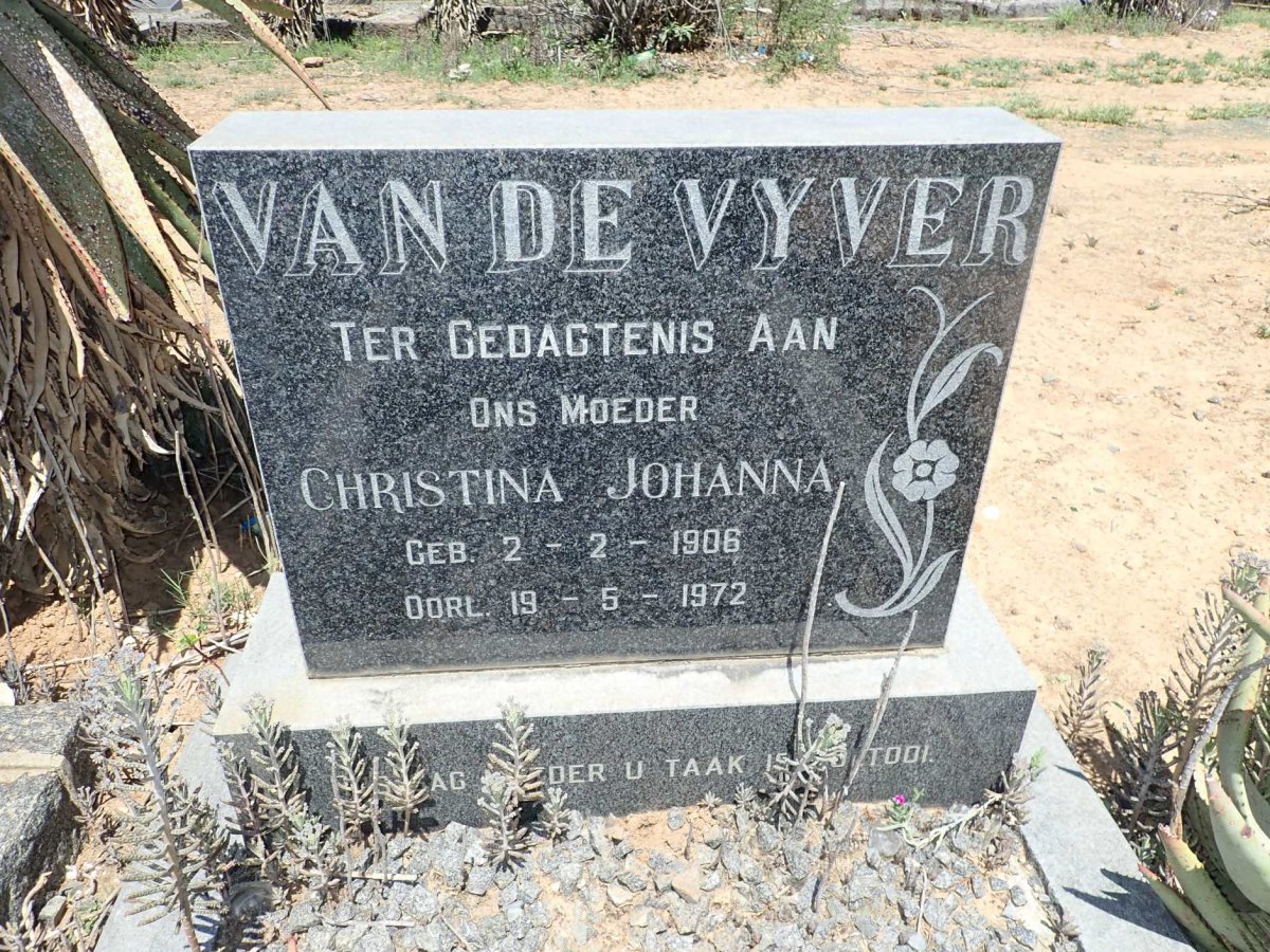 VYVER Christina Johanna, van de 1906-1972