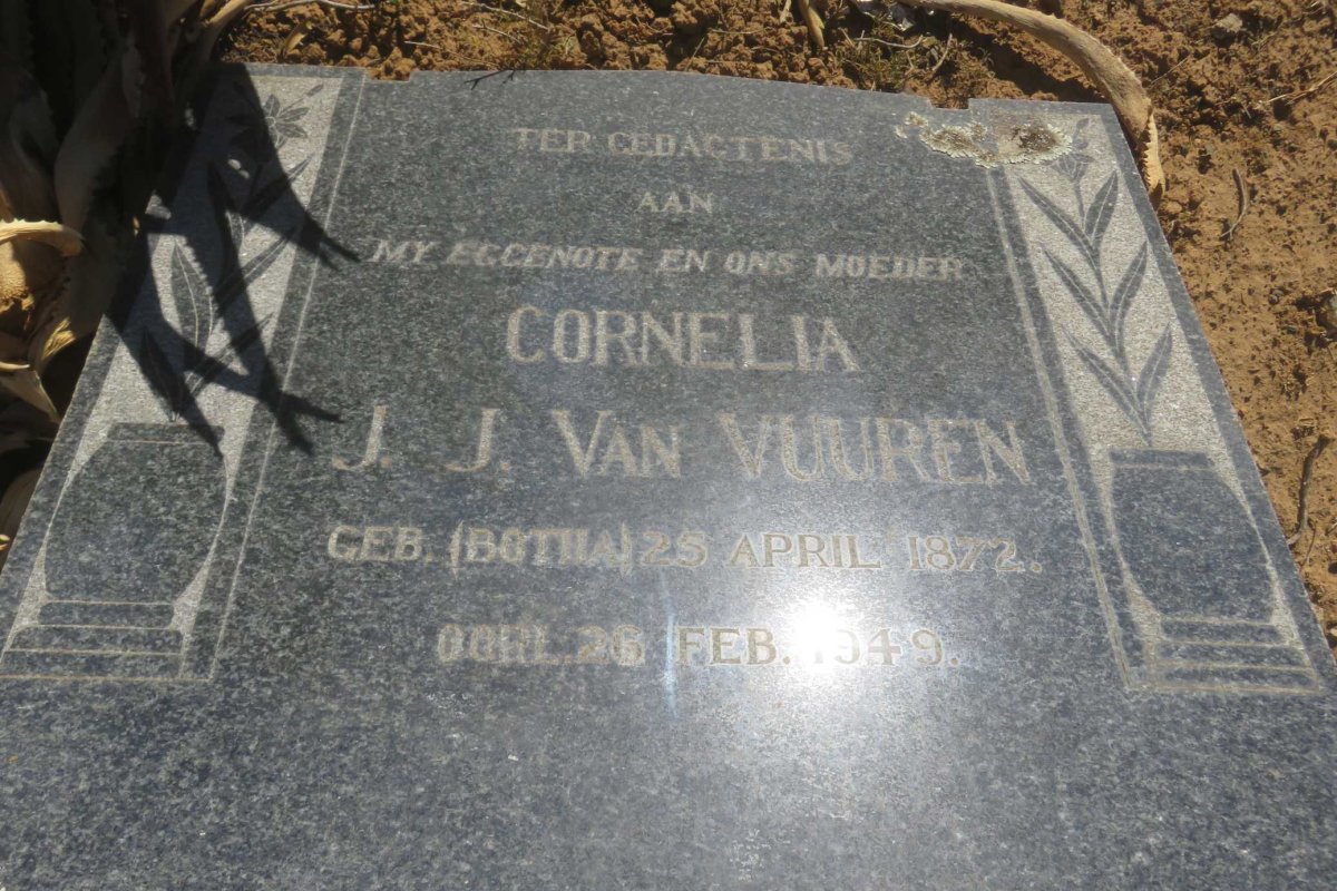 VUUREN Cornelia J.J., van nee BOTHA 1872-1949
