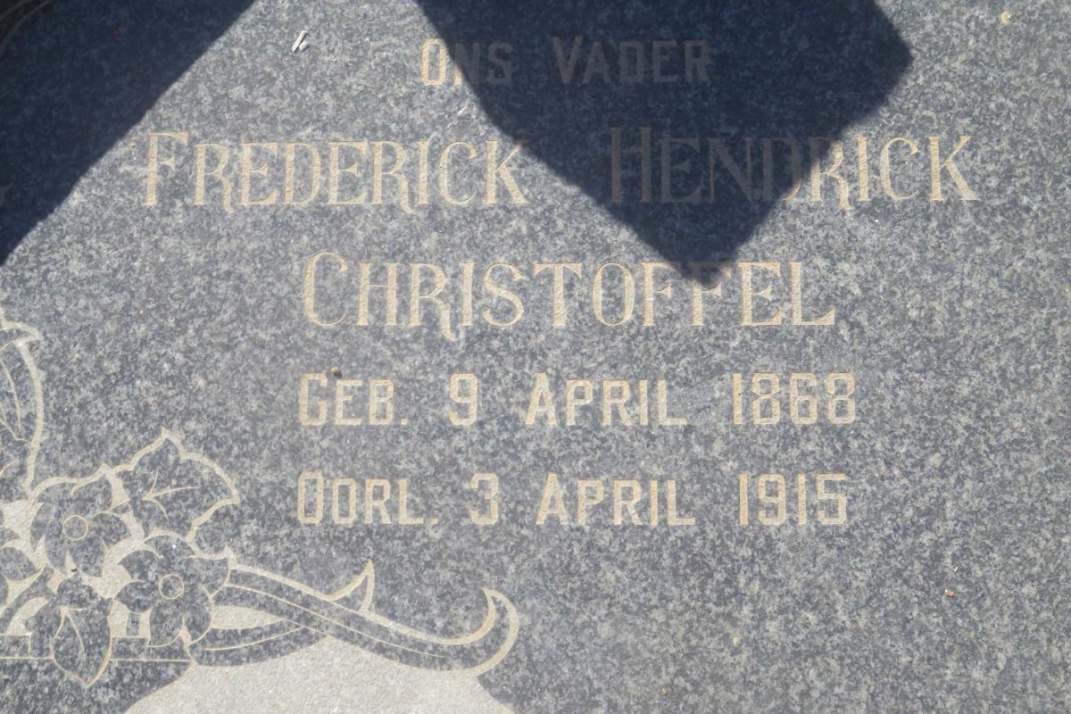 VYVER Frederick Hendrik Christoffel, van der 1868-1915