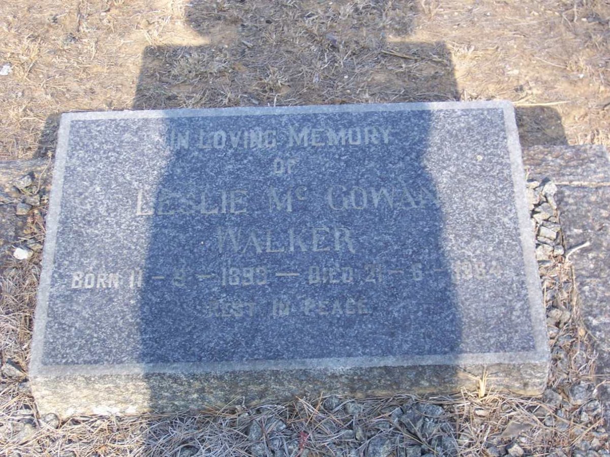 WALKER Leslie McGowan 1893 - 1964