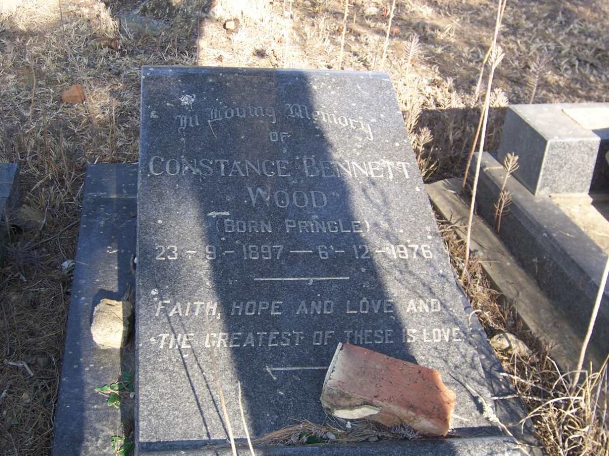 WOOD Constance Bennett nee PRINGLE 1897-1976