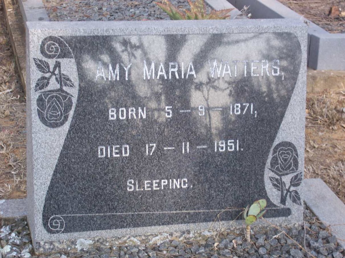WATTERS Amy Maria 1871-1951