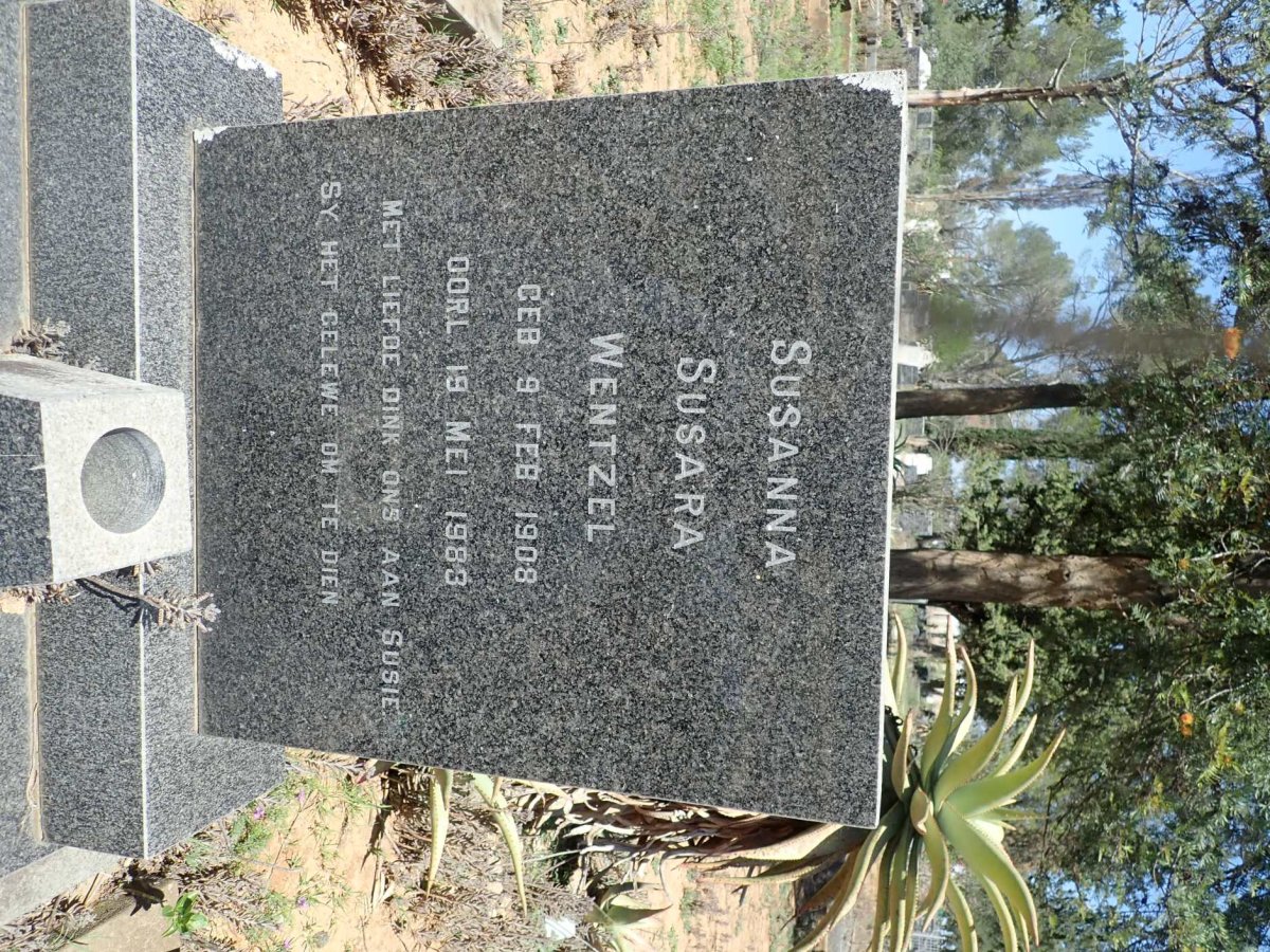 WENTZEL Susanna Susara 1908-1983