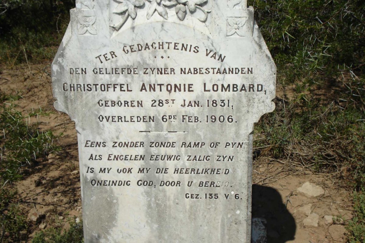 LOMBARD Christoffel Antonie 1831-1906