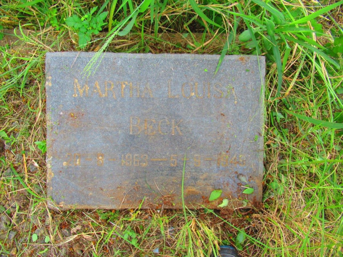 BECK Martha Louisa 1863-1949