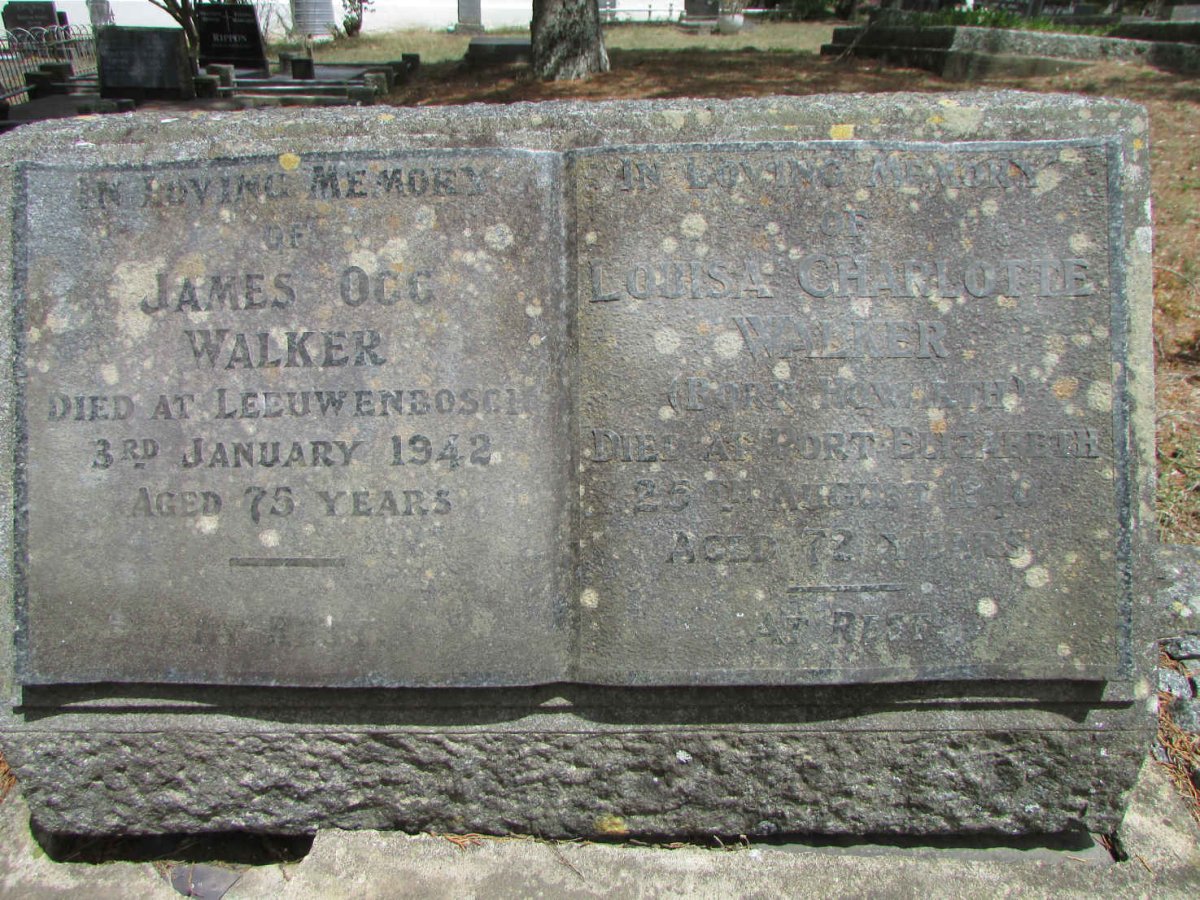 WALKER James Ogg -1942 &amp; Louisa Charlotte HOWARTH -1940