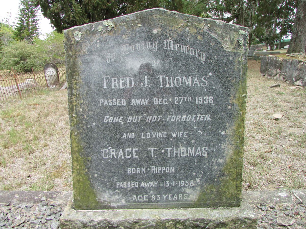 THOMAS Fred J. -1938 &amp; Grace T. RIPPON -1958