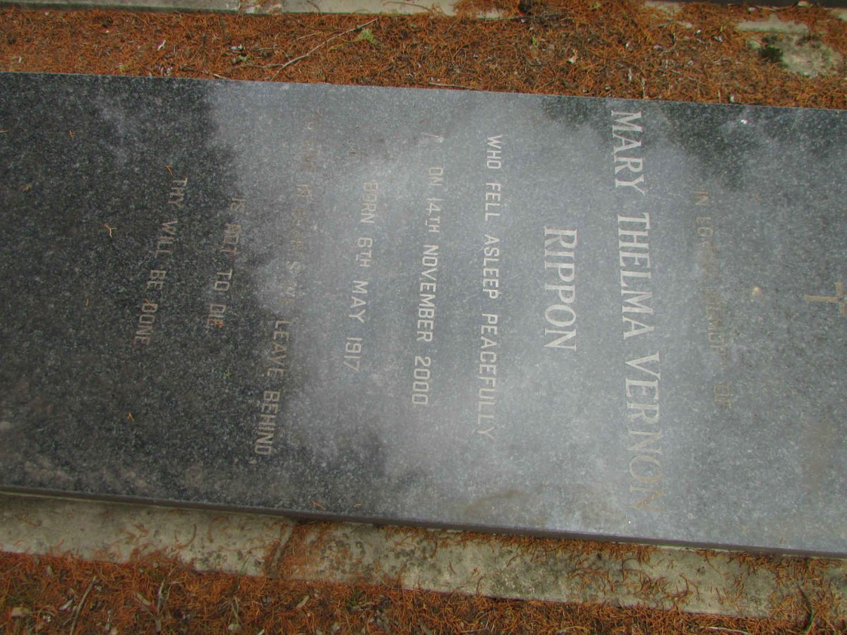 RIPPON Mary Thelma Vernon 1917-2000