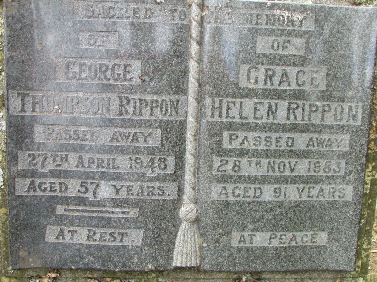RIPPON George Thompson -1948 &amp; Grace Helen -1983