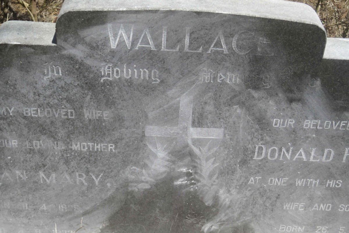 WALLACE Donald Peter 1928-1979 &amp; Jean Mary 1929-1973