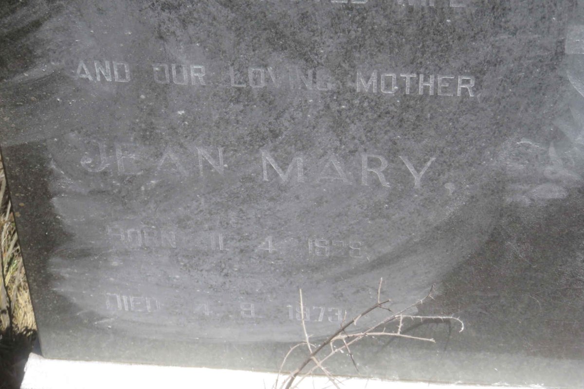 WALLACE Donald Peter 1928-1979 &amp; Jean Mary 1929-1973