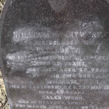 WENTWORTH William -1886 &amp; Elizabeth -1878 :: WENTWORTH William -1889 :: WENTWORTH Caleb Webb -1897