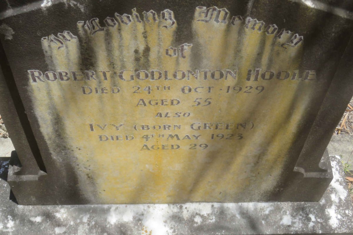 HOOLE Robert Godlonton -1929 &amp; Ivy GREEN -1923