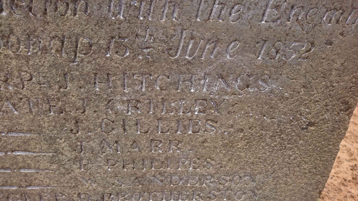 2. Memorial headstone - Royal Sappers &amp; Miners killed 1852_2