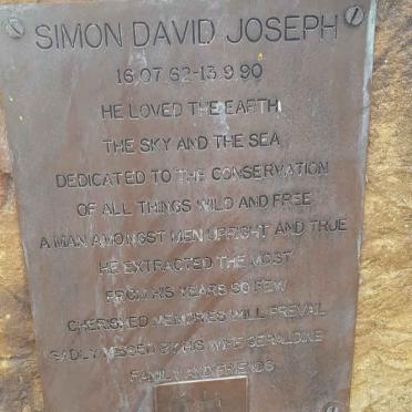 JOSEPH Simon David 1962-1990