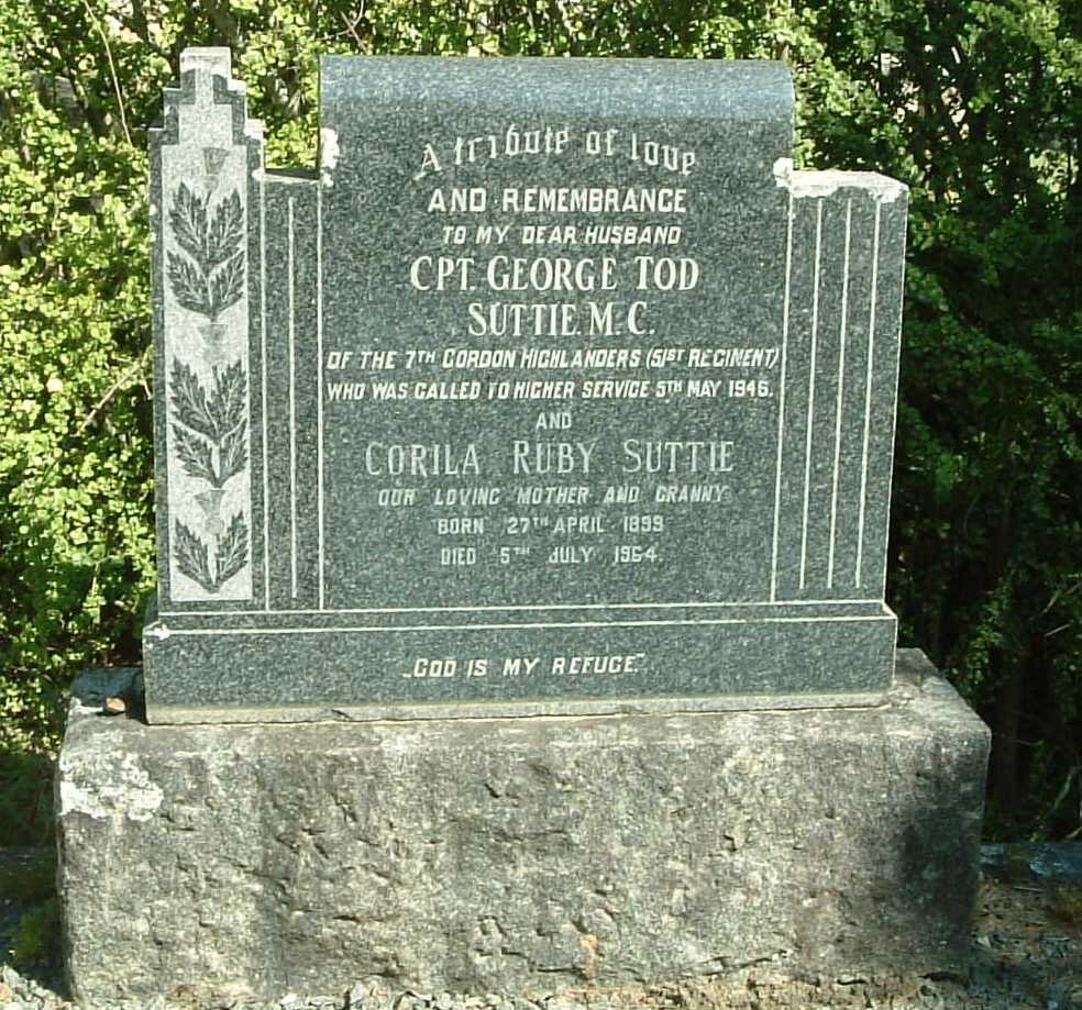 SUTTIE George Tod -1946 &amp; Corila Ruby 1899-1964