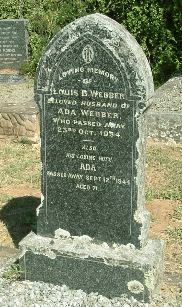 WEBBER Louis B. -1934 &amp; Ada -1944