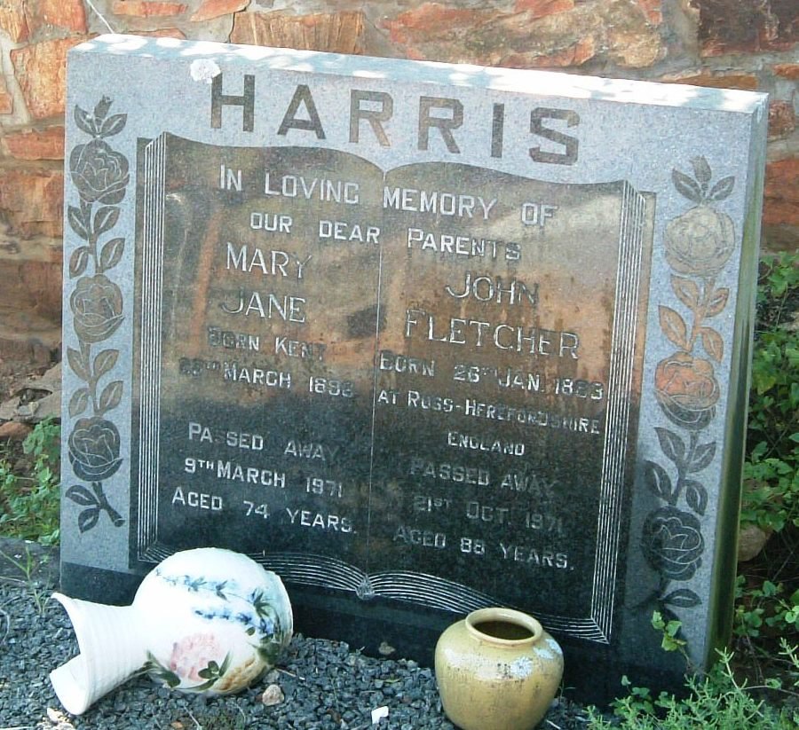 HARRIS John Fletcher 1883-1971 &amp; Mary Jane KENT 1896-1971