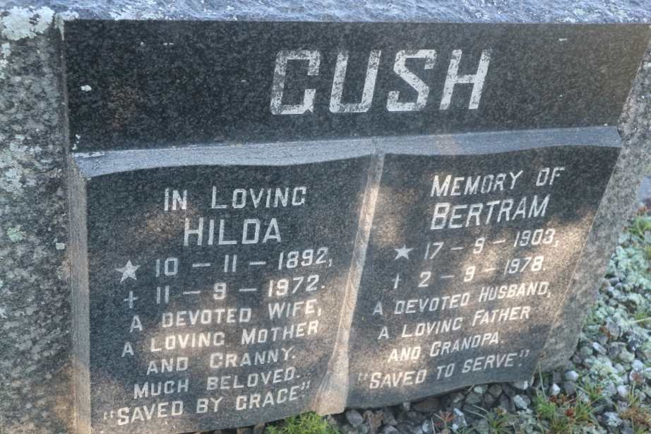 GUSH Bertram 1903-1978 &amp; Hilda 1892-1972