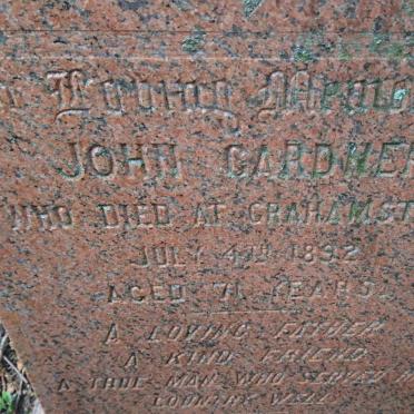 GARDNER John -1892