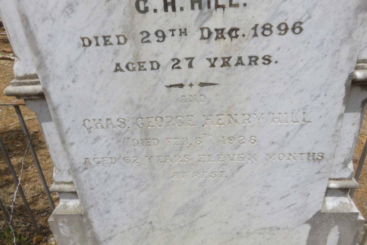 HILL Chas. George Henry -1928 &amp; Jesse -1896 :: HILL Myrtle Gwendoline nee REED -1982