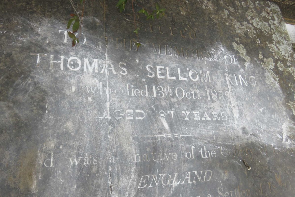 KING Thomas Sellom -1859 :: KING Judith Elizabeth 1844-1846 :: KING Thomas James -1852