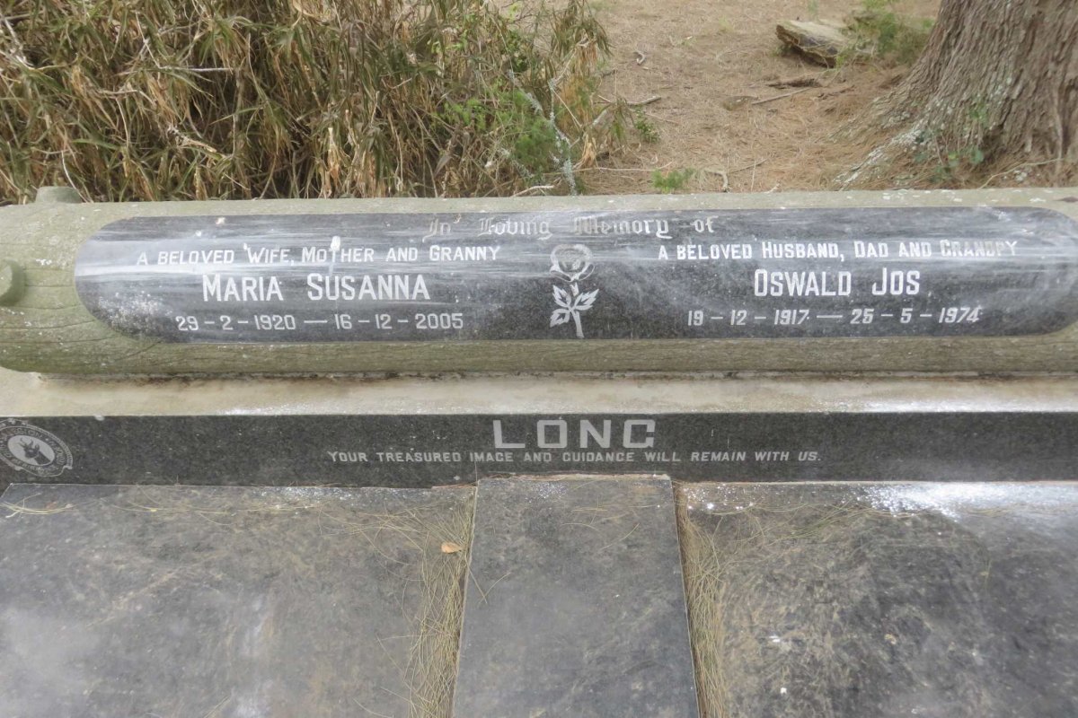 LONG Oswald Jos 1917-1974 &amp; Maria Susanna 1920-2005