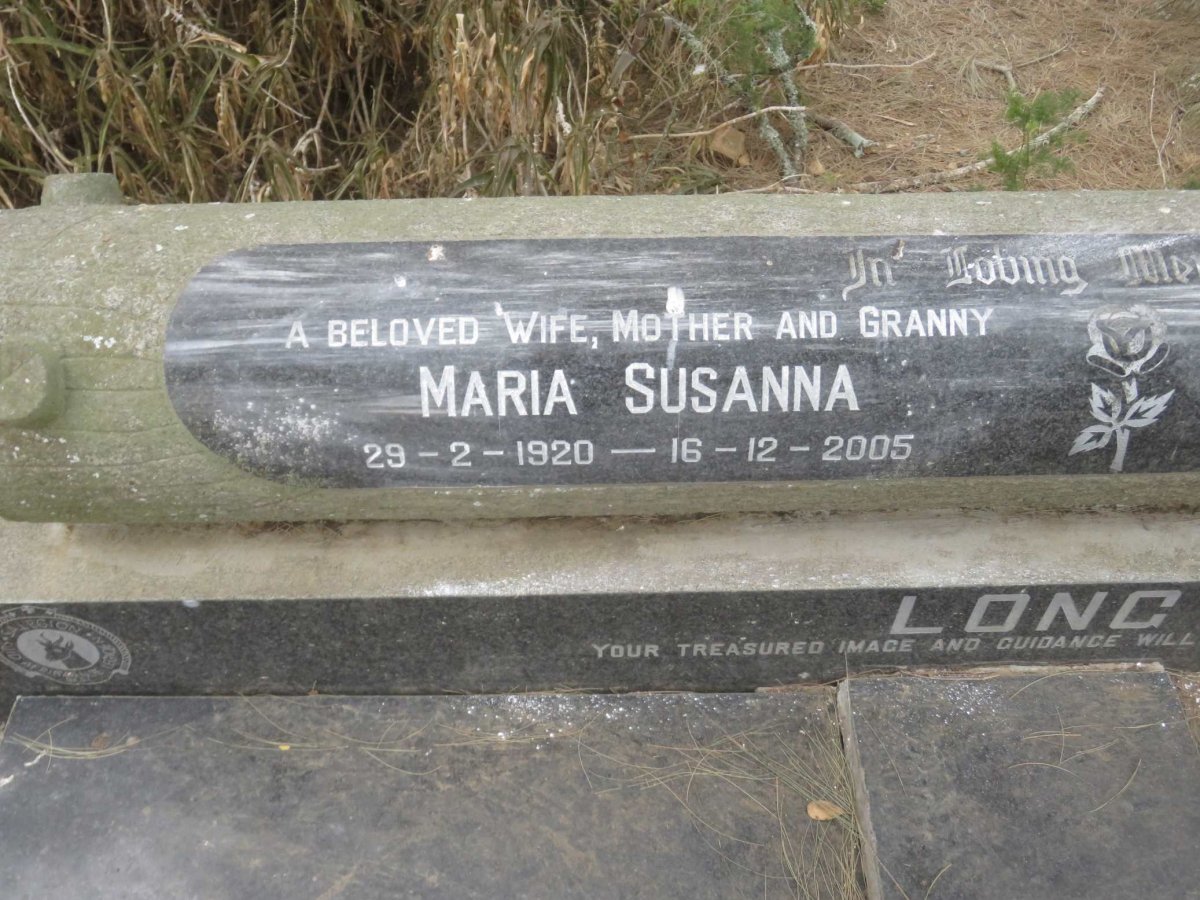 LONG Oswald Jos 1917-1974 &amp; Maria Susanna 1920-2005