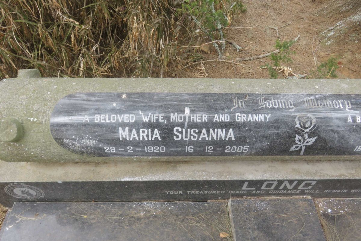 LONG Oswald Jos 1917-1974 &amp; Maria Susanna 1920-2005