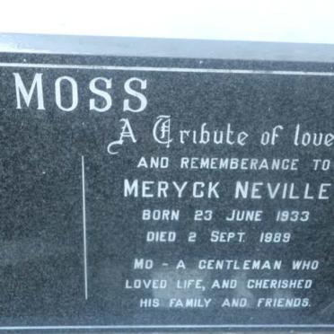 MOSS Meryck Neville 1933-1989 :: MOSS David Meryck 1959-2014