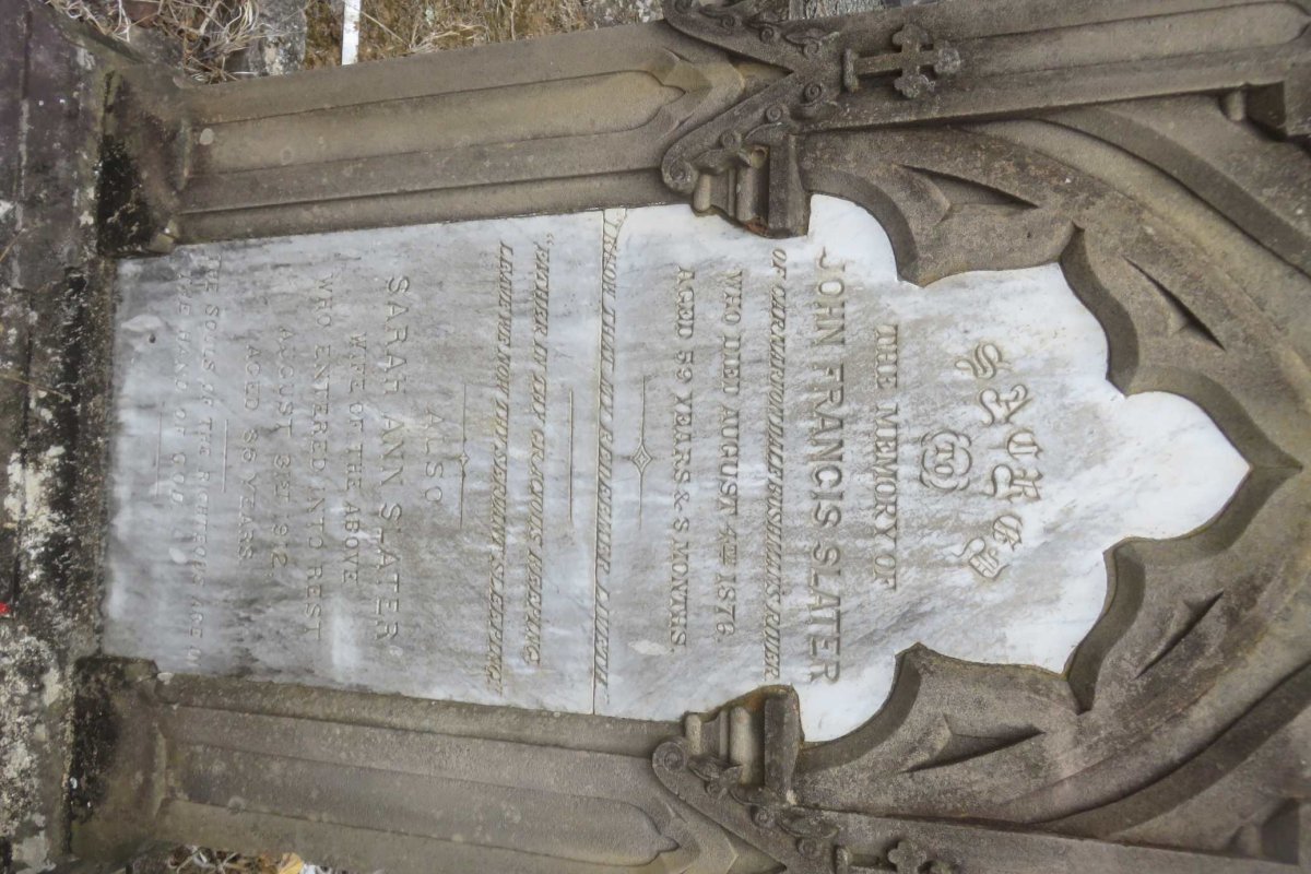 SLATER John Francis 1876 &amp; Sarah Ann BLAND -1912