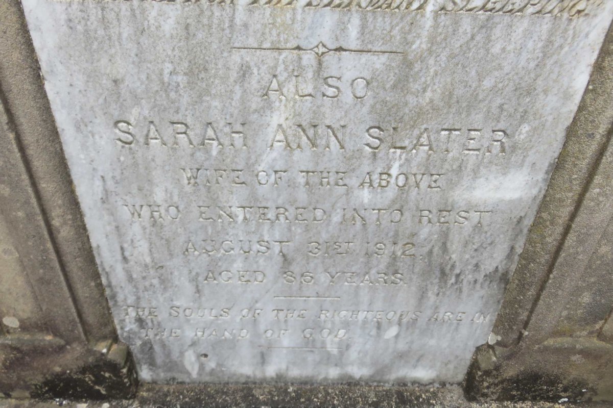 SLATER John Francis 1876 &amp; Sarah Ann BLAND -1912