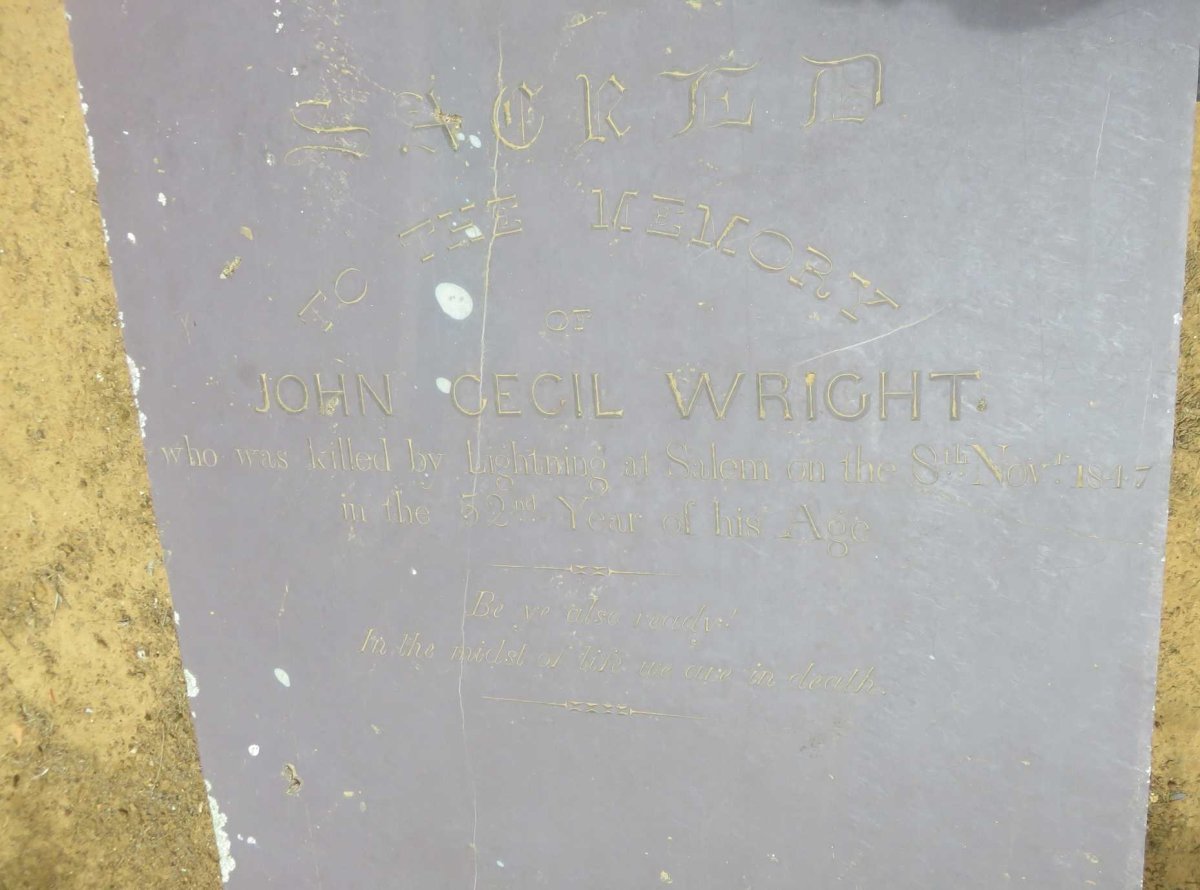 WRIGHT John Cecil -1847
