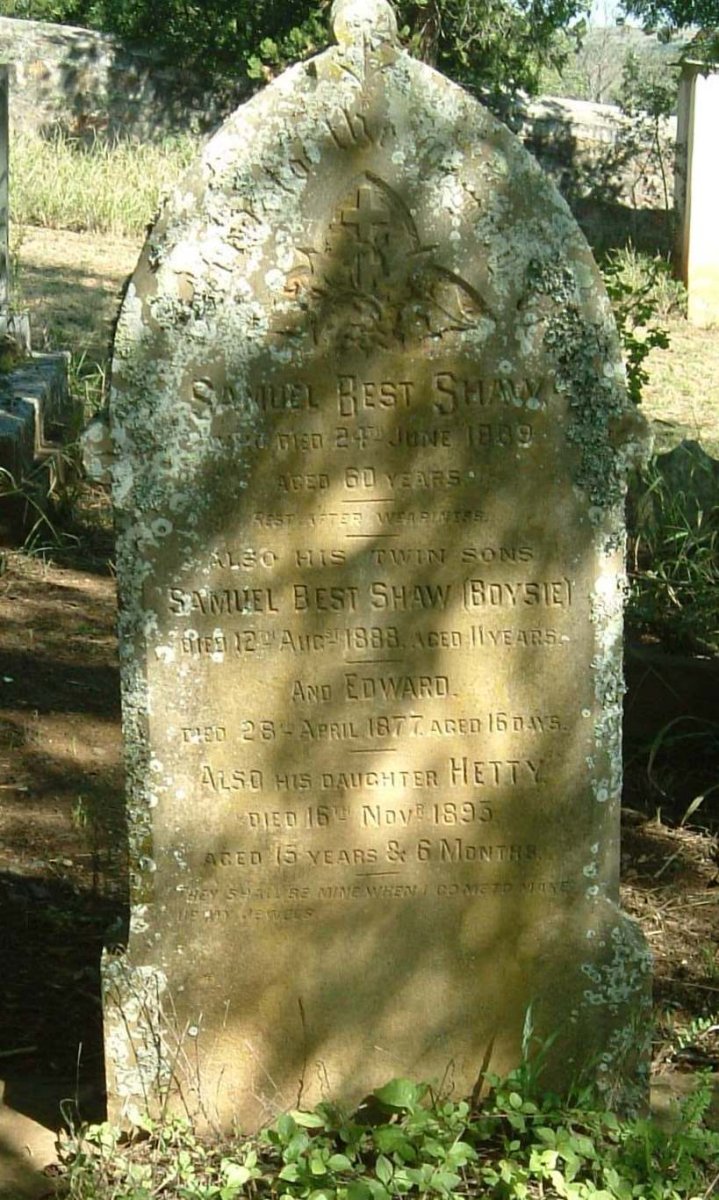 SHAW Samuel Best -1889 :: SHAW Samuel Best 1877-1888 :: SHAW Edward 1877-1877 :: SHAW Hetty -1893