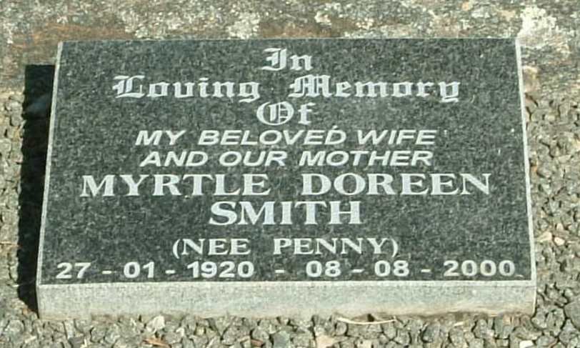 SMITH Myrtle Doreen nee PENNY 1920-2000
