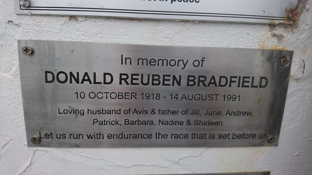 BRADFIELD Donald Reuben 1918-1991