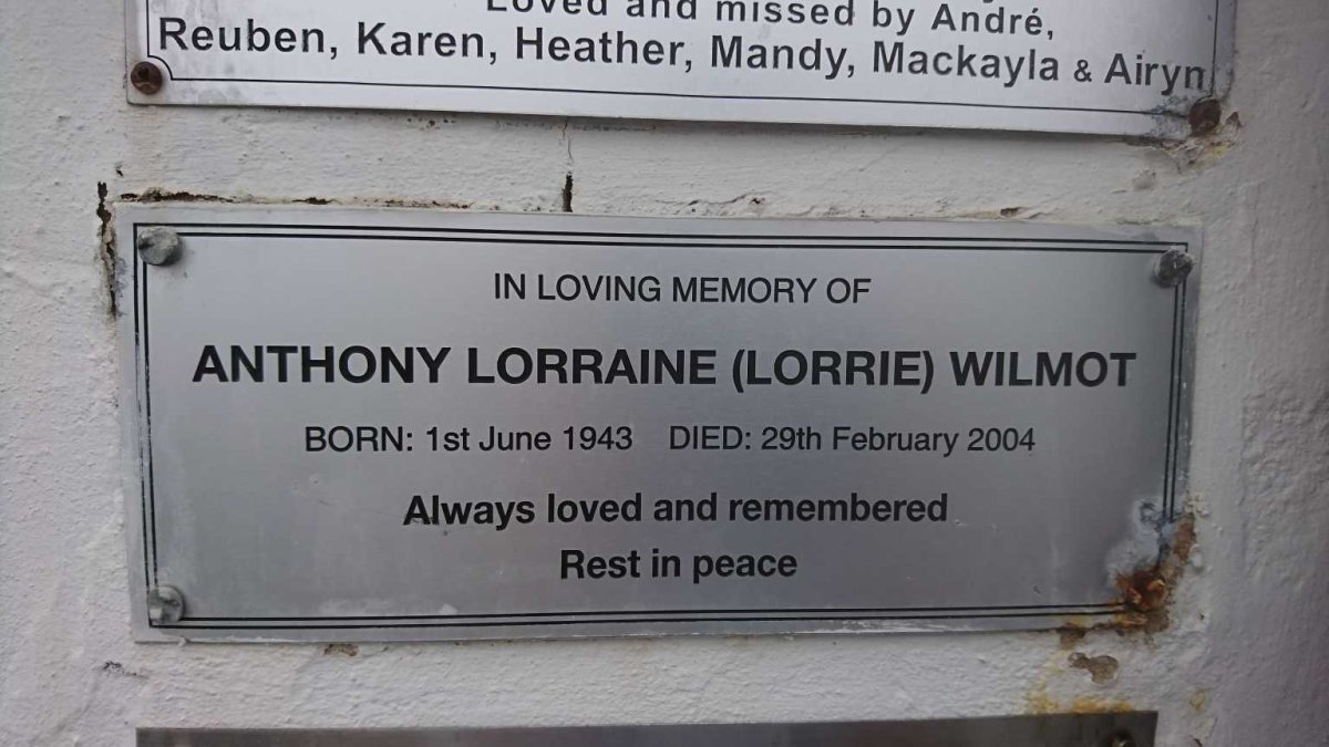 WILMOT Anthony Lorraine 1943-2004